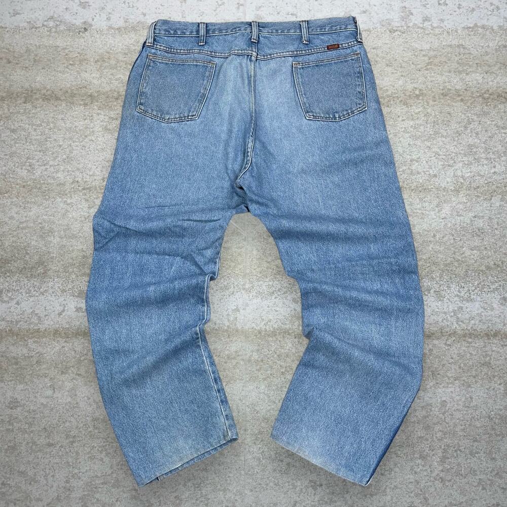 Vintage Y2K Rustler Jeans 36x32 Regular Straight Leg Fit Light Wash Denim